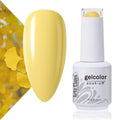 Arte Clavo 15ml Cream Yellow Nail Gel Polish, Soak Off Nail Gel Polish Nail Art Manicure Salon DIY at Home UV LED Light Required - Bright Pastel Yellow 3023…