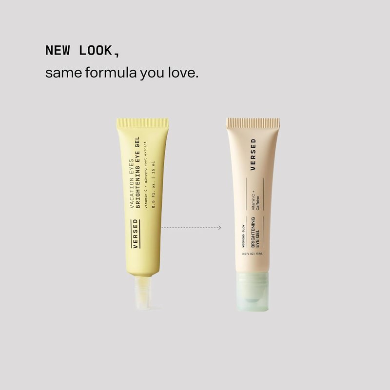 Versed Weekend Glow Eye Gel - Caffeine Under Eye Cream for Dark Circles & Wrinkles - 0.5 oz