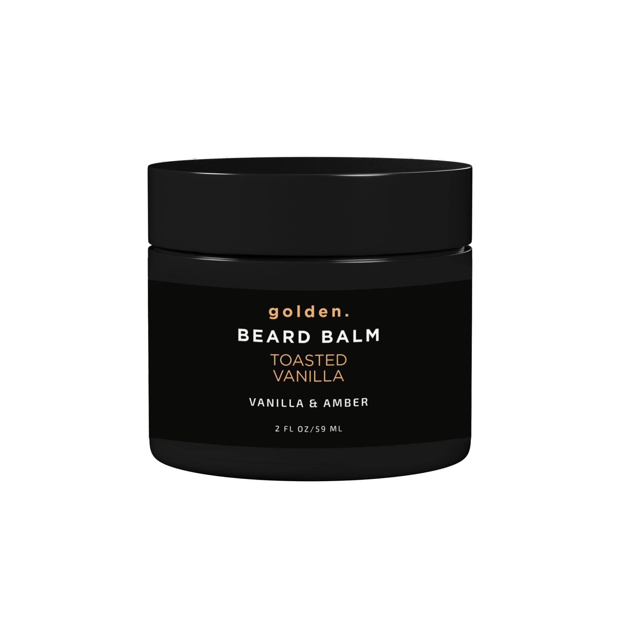 Golden Grooming Beard Balm - Tames Flyaways & Promotes Thicker Growth - Natural Styling Wax with Shea & Mango Butter - Relieves Beard Itch & Dandruff - Toasted Vanilla, 2oz