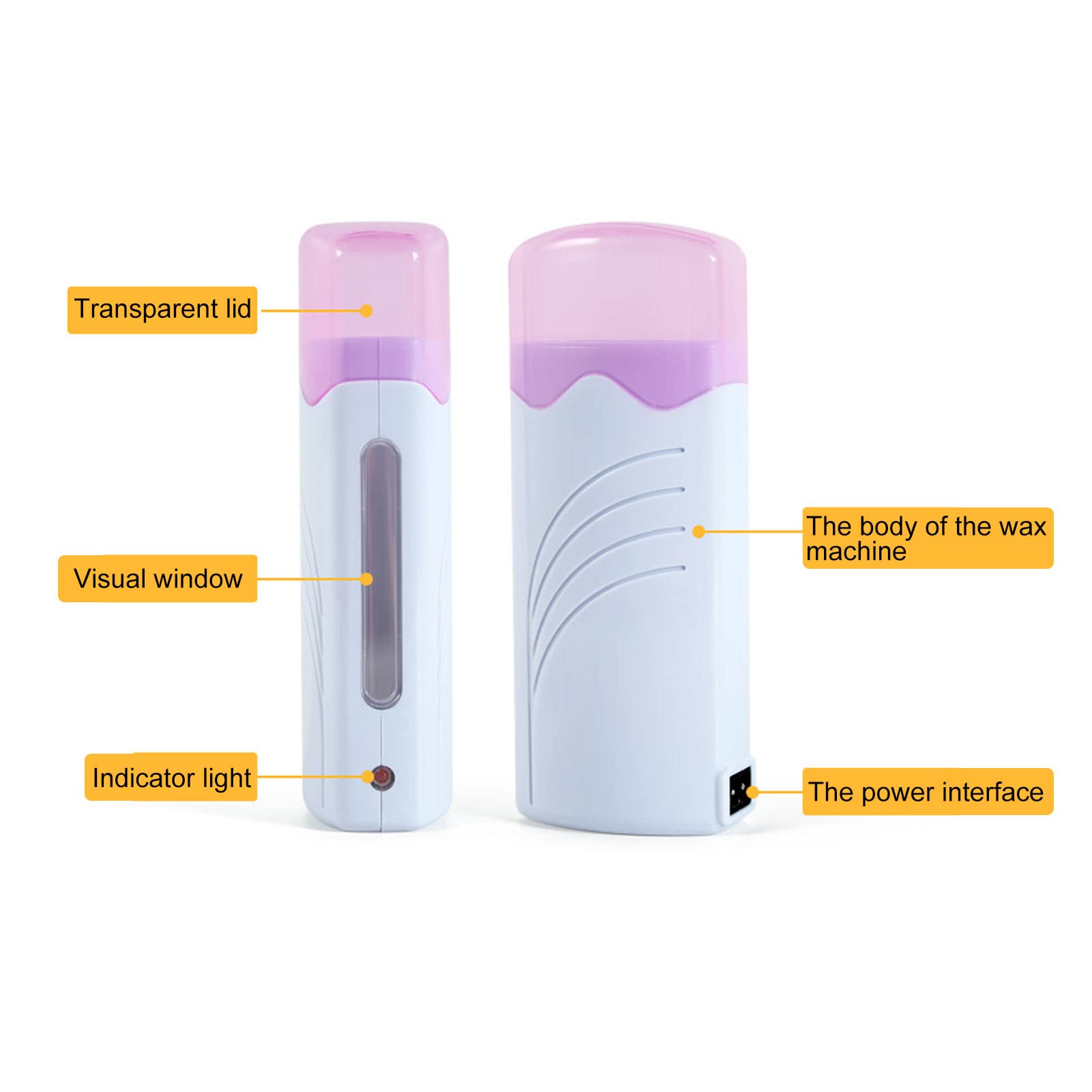 Saluaqui Double Depilatory Heater, Wax Warmer Machine, Portable Wax Warmer Machine for Leg Armpit with Heater Base