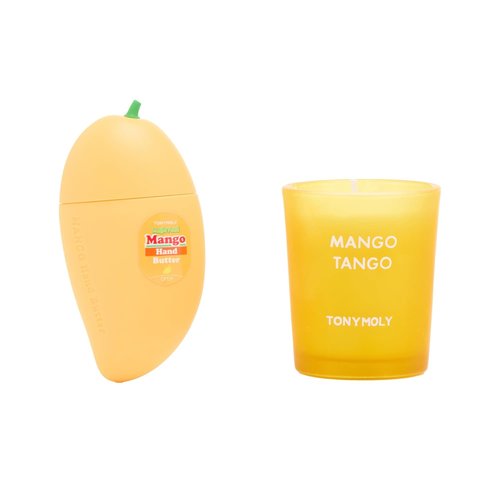 TONYMOLY Mango Tango Duo Gift Set - Nourishing Mango Hand Butter & Scented Candle | Hydrating 2pc Set
