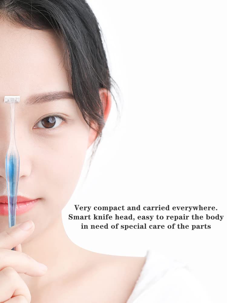 Munyee Hua 3Pcs Manual Razor Trimmer, T-Shaped Mini Hair Removal for Bikini Line Eyebrows Face Beard Precision Grooming with Skin-Friendly Design Reusable Personal Care Tool for Women Men(3 T Trimmer)