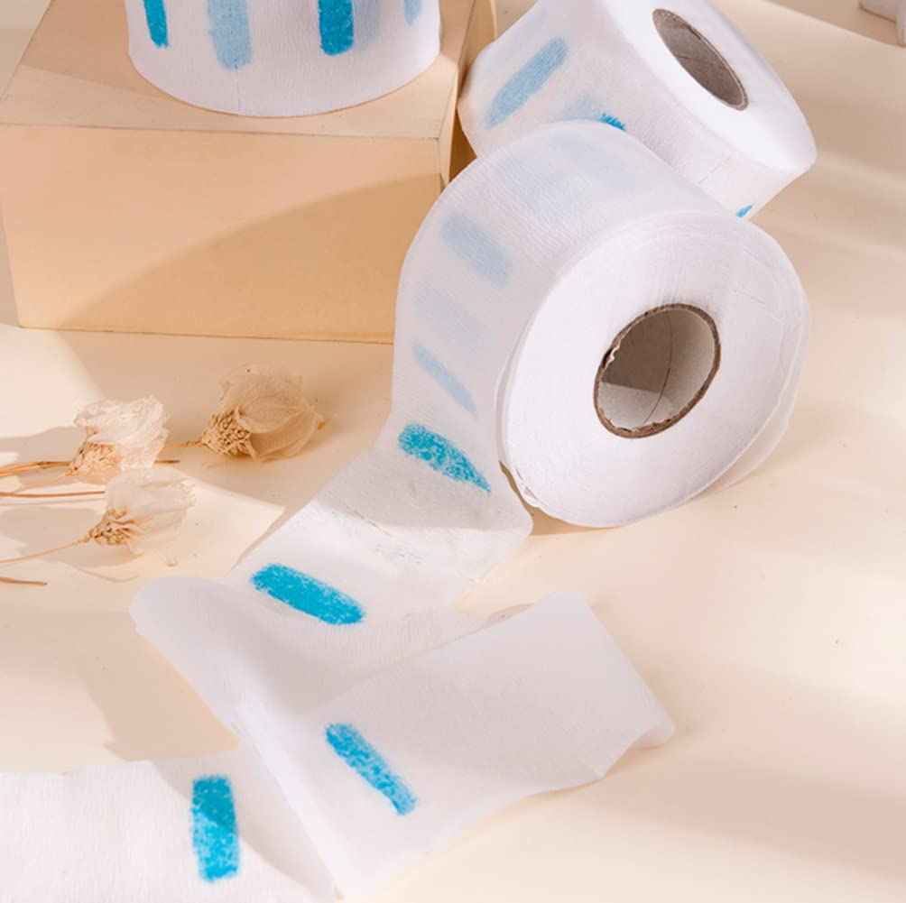 2 Rolls White Disposable Barber Paper Neck Strips Stretchy Paper Neck Band Barber Supplies Hairdressing Accessory Tool for Salon Haircut Styling
