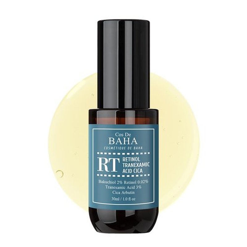 Cos De BAHA Retinol 0.02% + Tranexamic Acid & Bakuchiol 2% Serum 1 Fl Oz - Enhanced Skin Texture and Tone, with Hydrating Aloe & Nourishing Botanicals (30 ml)