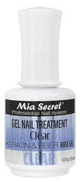 Mia Secret Gel Nail Treatment CLEAR KERATIN Base & Top Gel 15ml - Nail Repair and Strengthening for Nails (Clear)