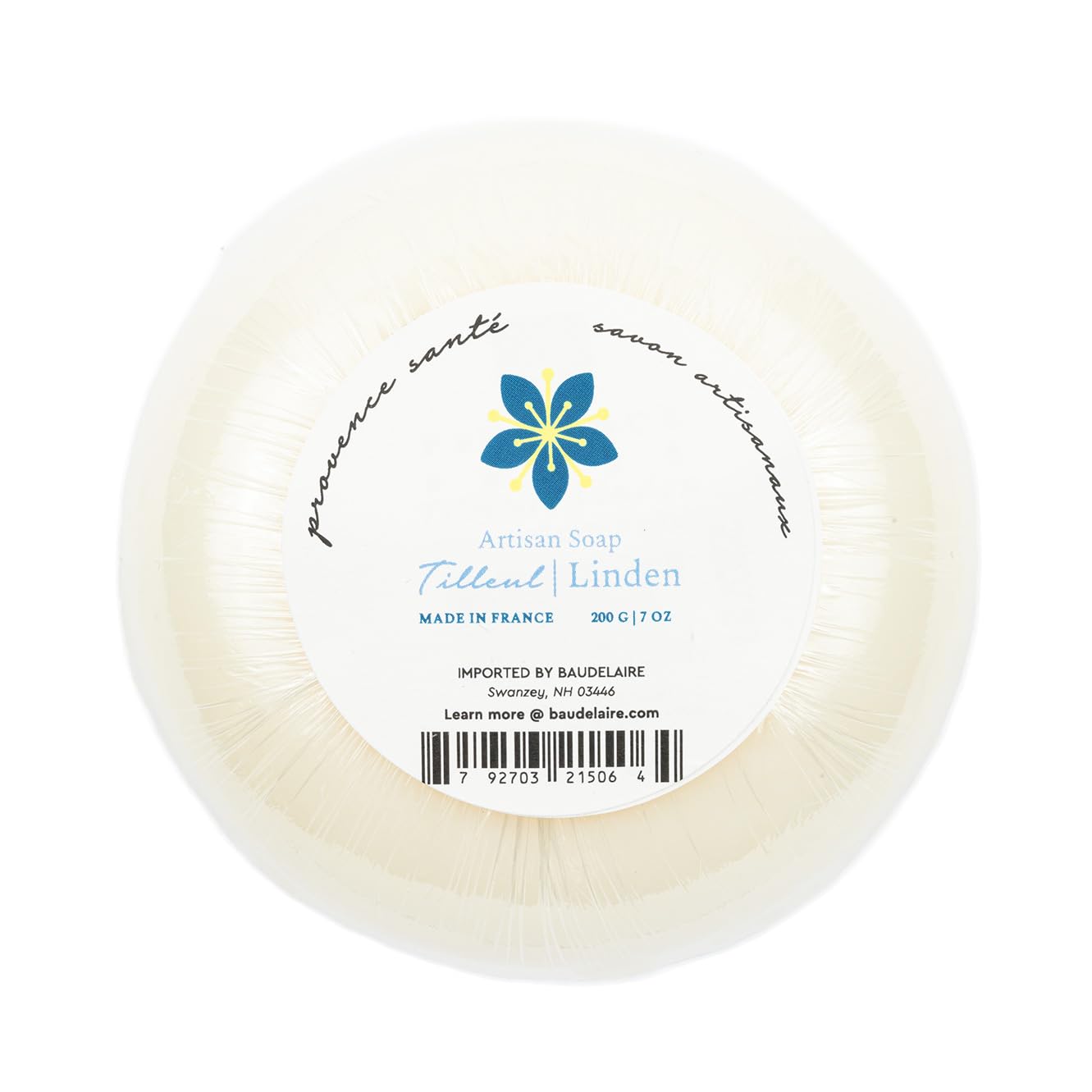 Provence Sante Luxury French Bath Bar - Moisturizing Shea Butter - Triple-milled Linden Fragrance, 7 oz Made in France