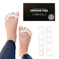 Natural Toe Spacers & Separators, Fast Pain Relief from Hammertoe & Bunions | Food Grade Silicone Toe Stretchers Used for Walking, Running & Yoga Practice | Small