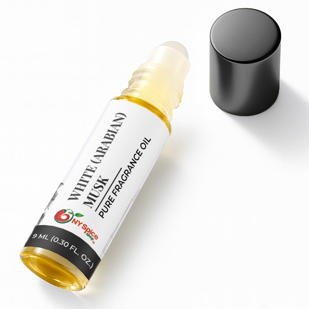 NY Spice Shop White Arabian Musk – Pack of 1 Smooth Aromatic Notes & Oil Based Perfume Blend – Natural Scent Essence with Refreshing Aroma Tone – Traditional Arabian Fragrance for Personal Scents