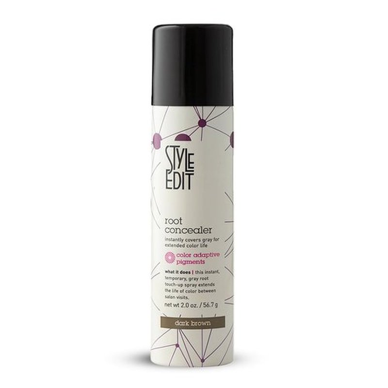 Style Edit Root Touch Up Spray - Temporary Gray Hair Concealer | Salon-Quality, Transfer-Resistant | Dark Brown, 2 oz