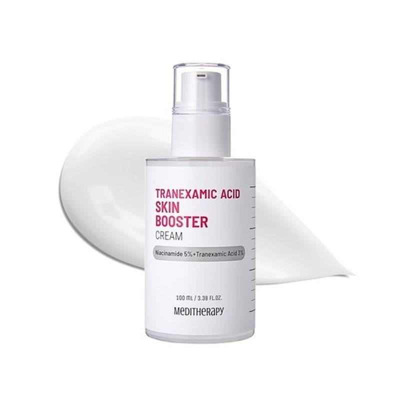 MEDITHERAPY Tranexamic Acid Skin Booster Cream 3.4 Fl Oz - 5% Niacinamide & 3% TXA Korean Face Moisturizer - Gentle Face Cream for Improved Clarity & Even Skin Tone - Radiant Complexion, Natural Color