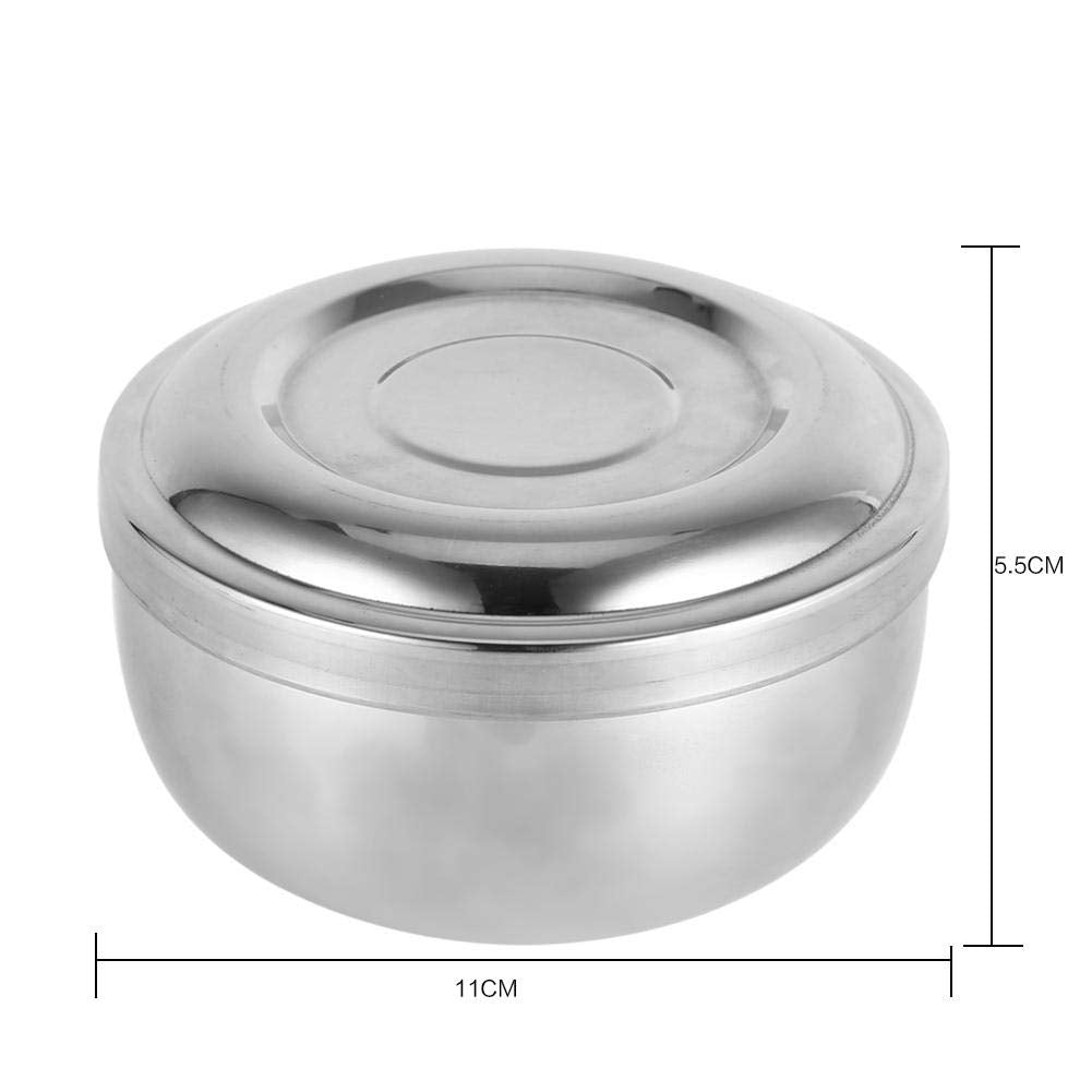 Shaving Soap Bowl with Lid for Men – Premium Stainless Steel Beard Shaving Cup, 4-Inch Deep Foam Bowl for Cream & Lather, Durable & Rust-Proof