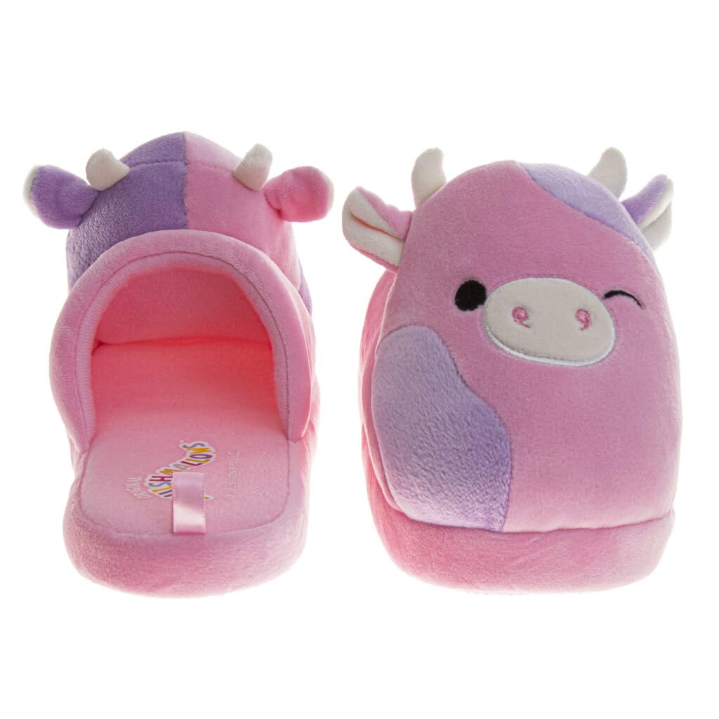 Squishmallows Slippers Sandals Warm Comfort Soft Slippers House Sandal- Patty the Cow (size 2-3 Big Kid)