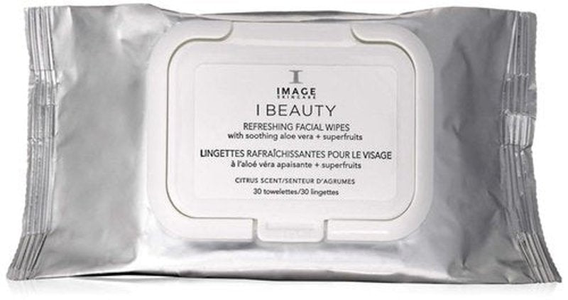 IMAGE Skincare Refreshing Facial Cleansing Wipes - Effectively Cleanse & Remove Makeup with Cucumber & Aloe Vera | 30 Count