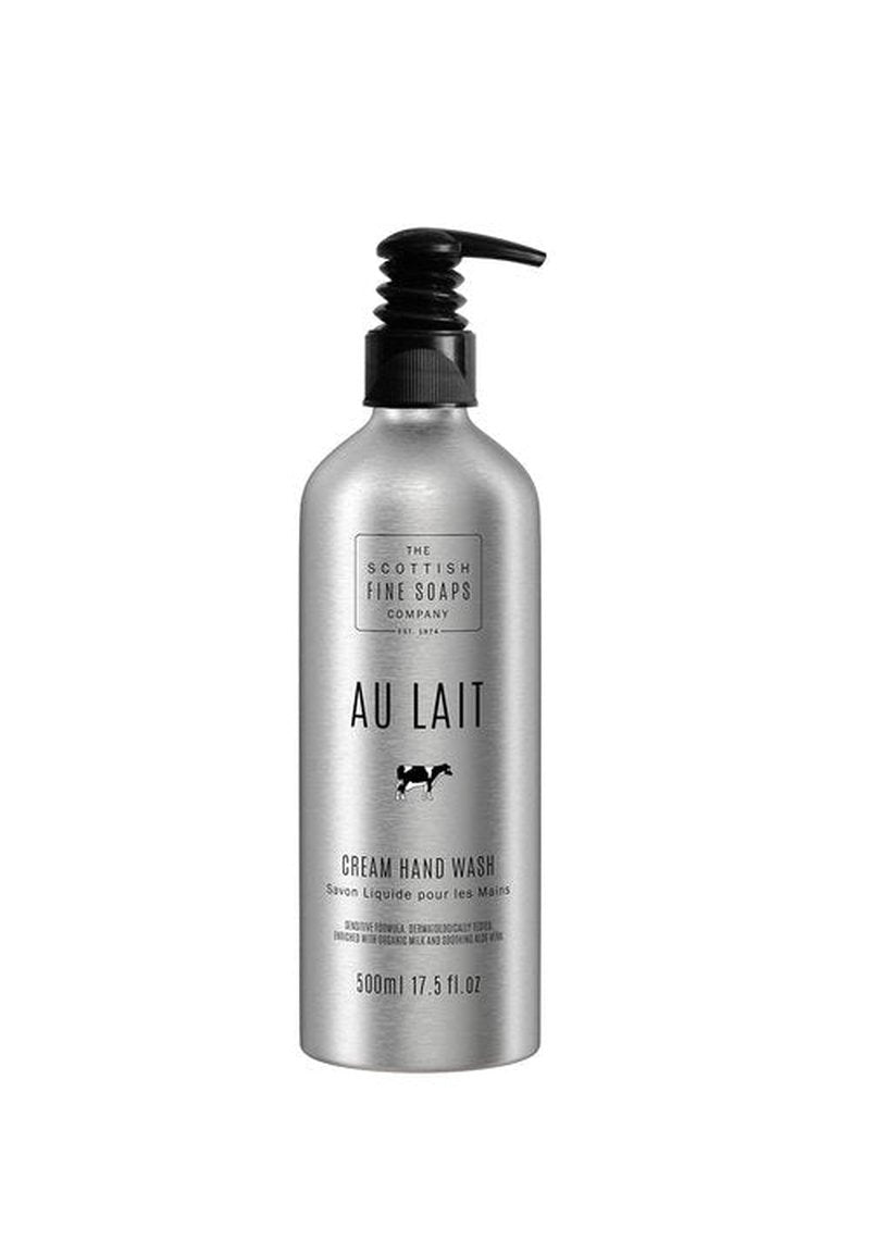 Scottish Fine Soaps Au Lait Cream Hand Wash 500ml Aluminium Pump Bottle
