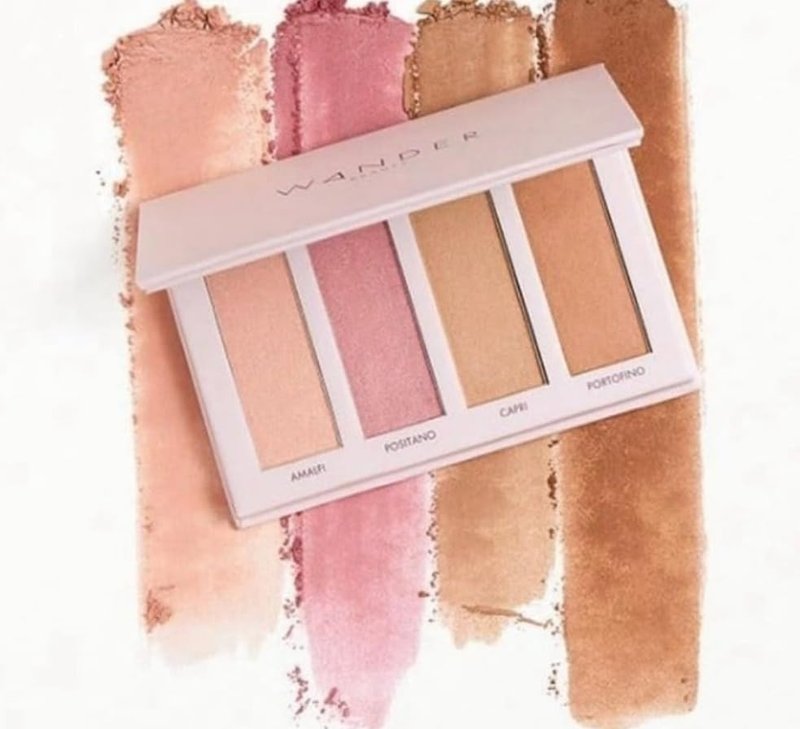 Wander Beauty Riviera Blush & Bronzer Palette - 4 Versatile Shades for a Radiant Glow