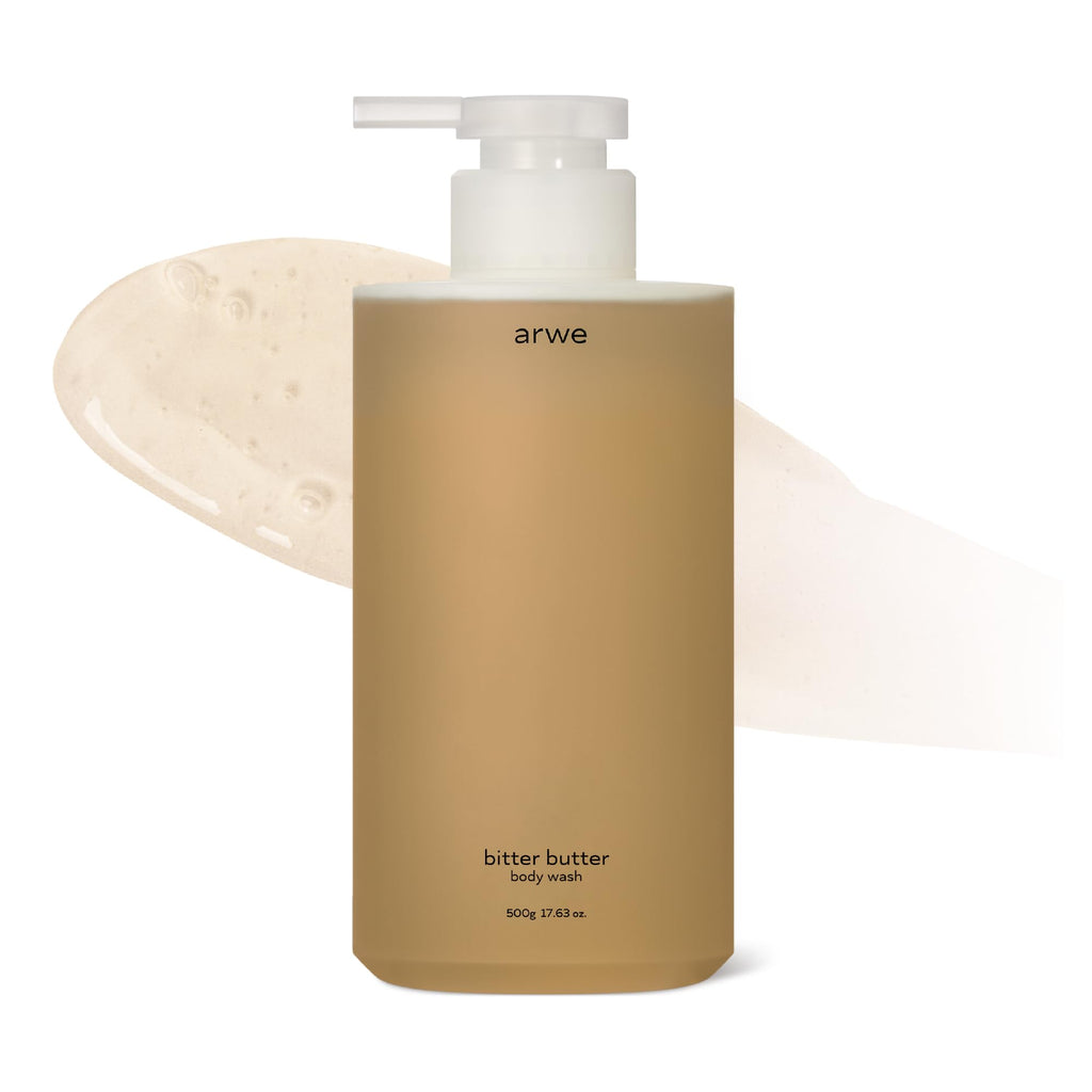 arwe Bitter Butter Body Wash, 16.9 fl oz (500 ml), Naturally Derived, Weakly Acid, Moisturizing, Acne, Body Care Soap, Next Generation Horny Scrub, PHA & LHA, Perfume Scent, Large Capacity