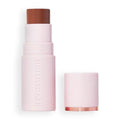 Revolution Beauty London Skin Silk Bronzer Stick - Buildable Cream-to-Powder Formula, Vegan & Cruelty-Free, Tan Carmel, 0.15 oz