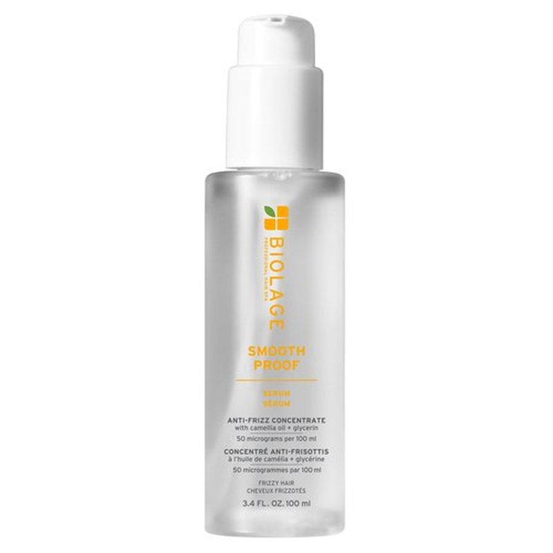 Biolage Smooth Proof Serum - Hydrates & Heals Brittle Strands, Frizz Control Hair Serum, For Frizzy Hair, Strengthens and Adds Shine, With micro-dosed Camellia Oil & Glycerin