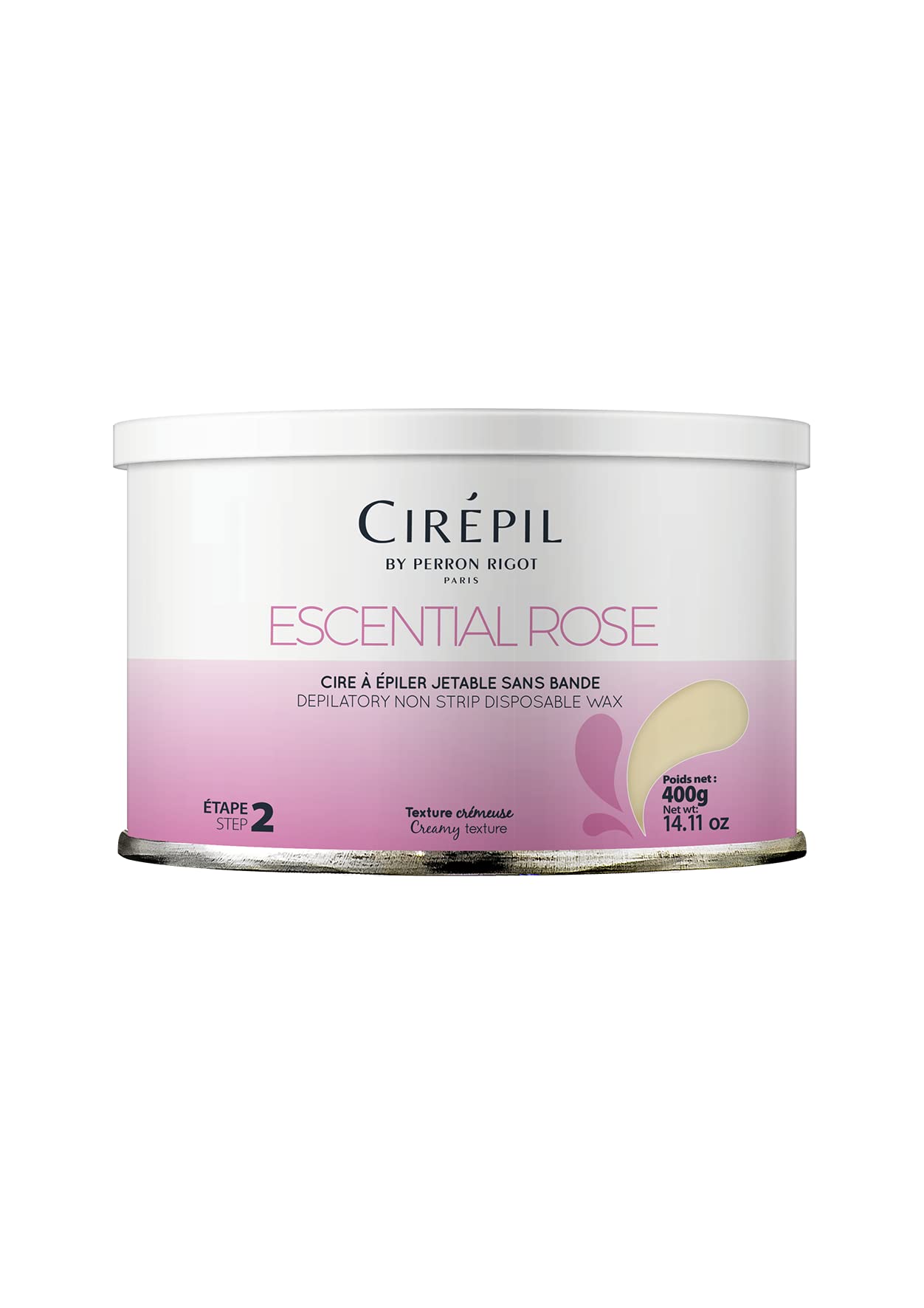 Cirepil ESCENTIAL ROSE Stripless Hard Wax Tin 14.11oz / 400g