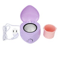 Electric Wax Warmer, Portable Mini Hair Removal Wax Heating Machine, Cute Heart Shaped Fast Heating Wax Heater for Beauty Salon, Home, Silicone Inner Pot Easy Cleansing, Purple