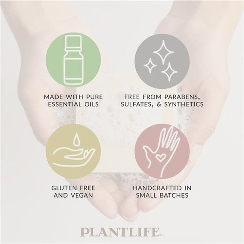 Plantlife Patchouli 3-pack Bar Soap - Moisturizing and Soothing Soap for Your Skin - Hand Crafted Using Plant-Based Ingredients - Made in California 4oz Bar