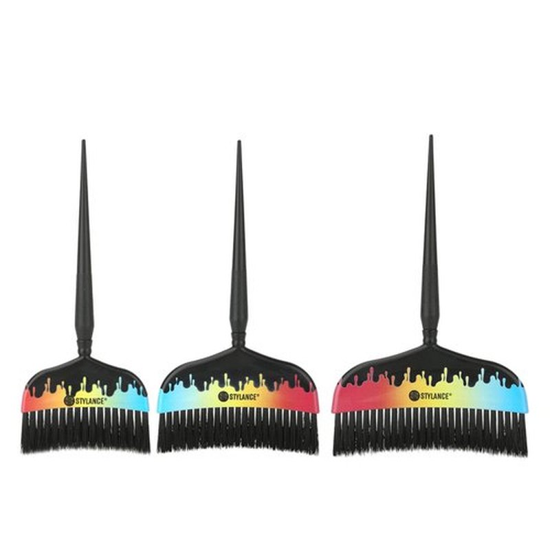 STYLANCE Hair Color Brush Tool kit - for Hair Styling Salon Home DIY Barber - 3PCS (Yellow)