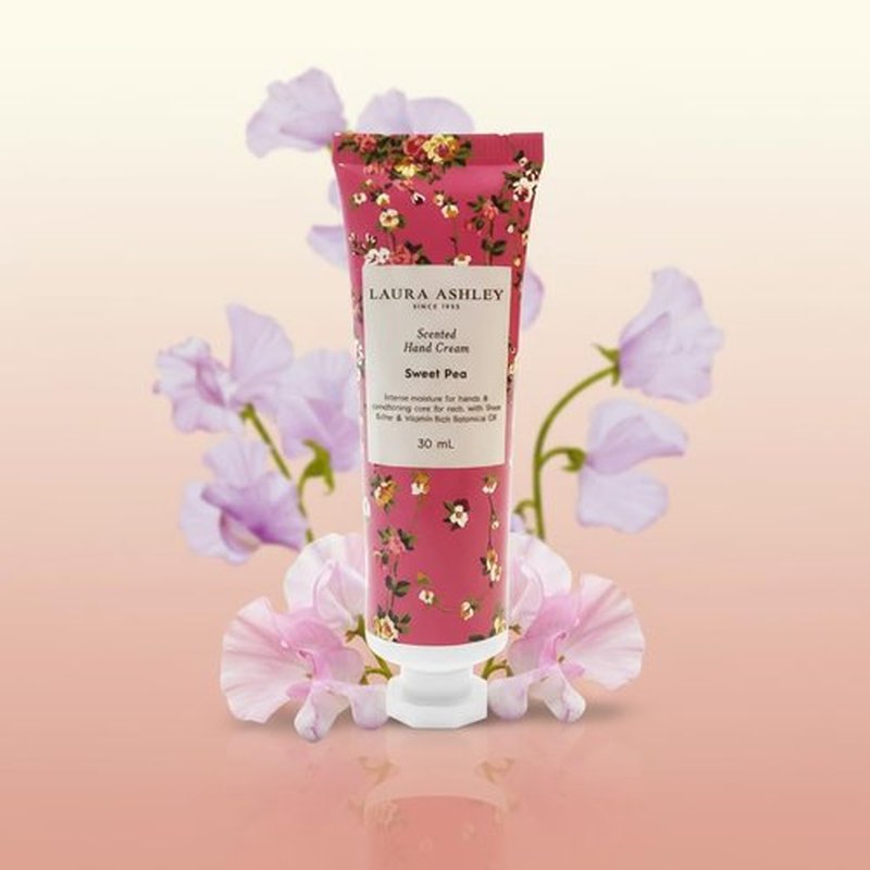 Laura Ashley Hand Cream Set - 7-Piece Moisturizing Lotion Collection for Dry Skin | Travel Size 30ml