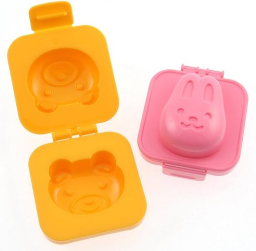 Kotobuki Plastic Egg Mold - Cute Rabbit & Bear Shapes for Fun Cooking | Perfect for Kids