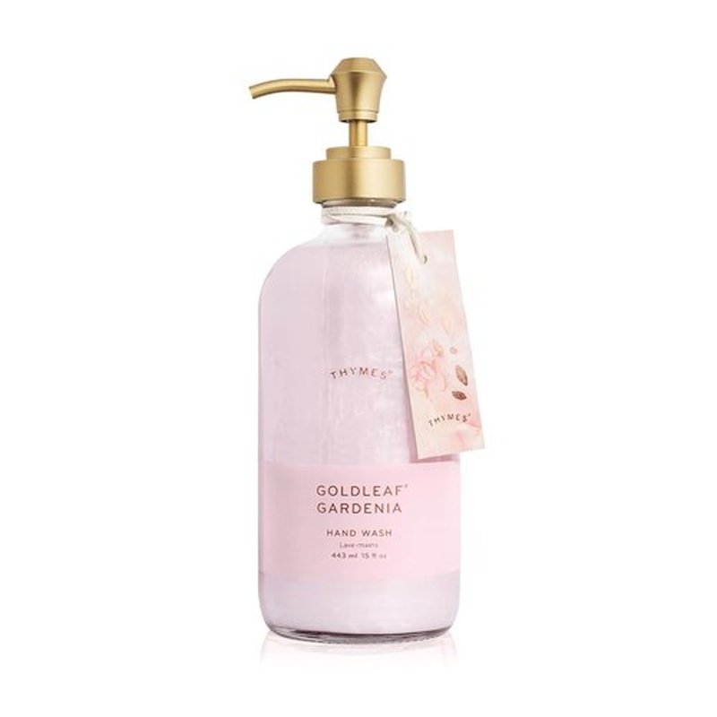 Thymes Goldleaf Gardenia Hand Wash - Luxurious 15 Fl Oz Size for Nourishing Clean