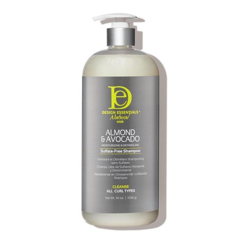 Design Essentials Natural Almond & Avocado Shampoo - Moisturizing & Detangling | 32 Ounce