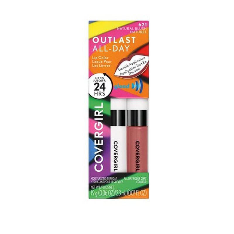 CoverGirl Pride Outlast All-Day Lip Color With Topcoat, Natural Blush