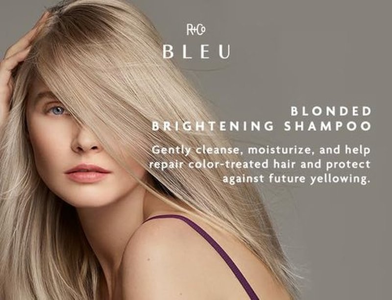 R+Co BLEU Blonded Brightening Shampoo - Neutralizes Yellow Tones & Moisturizes Color-Treated Hair | 8.5 oz