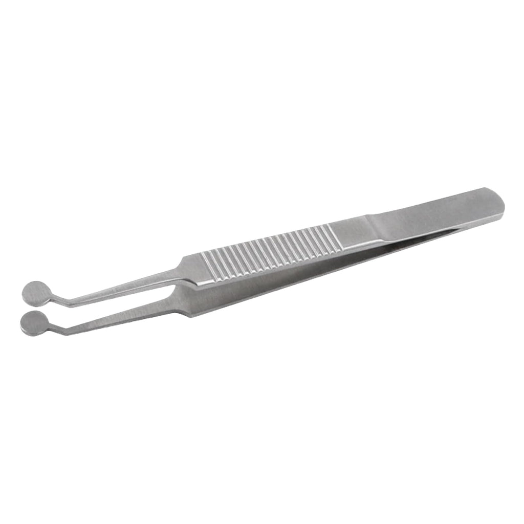 LIFTATAPA Meibomian Gland Expressor Forceps, Eyelid Gland Blockage Unblocking Tools, Stainless Steel Eyelid Massage Tweezers-Round Tip for Dry Eyes Extraction Tool(Silver)