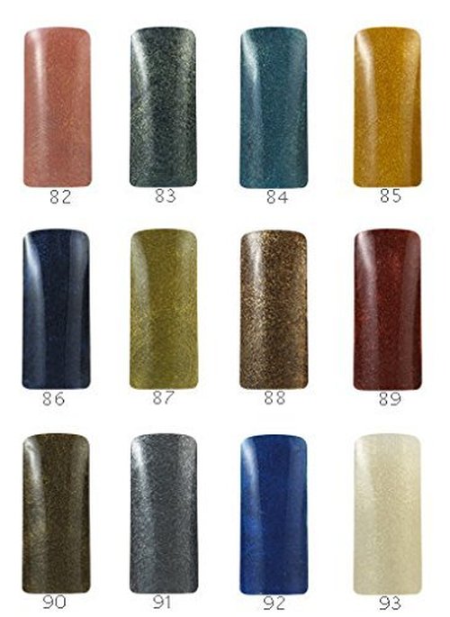 TONES Acrylic Nail Powder Collections – Premium Pigment Formula for Smooth Blending, Vibrant & Durable Manicure Art – 12 (Metallic) Reflective Colors