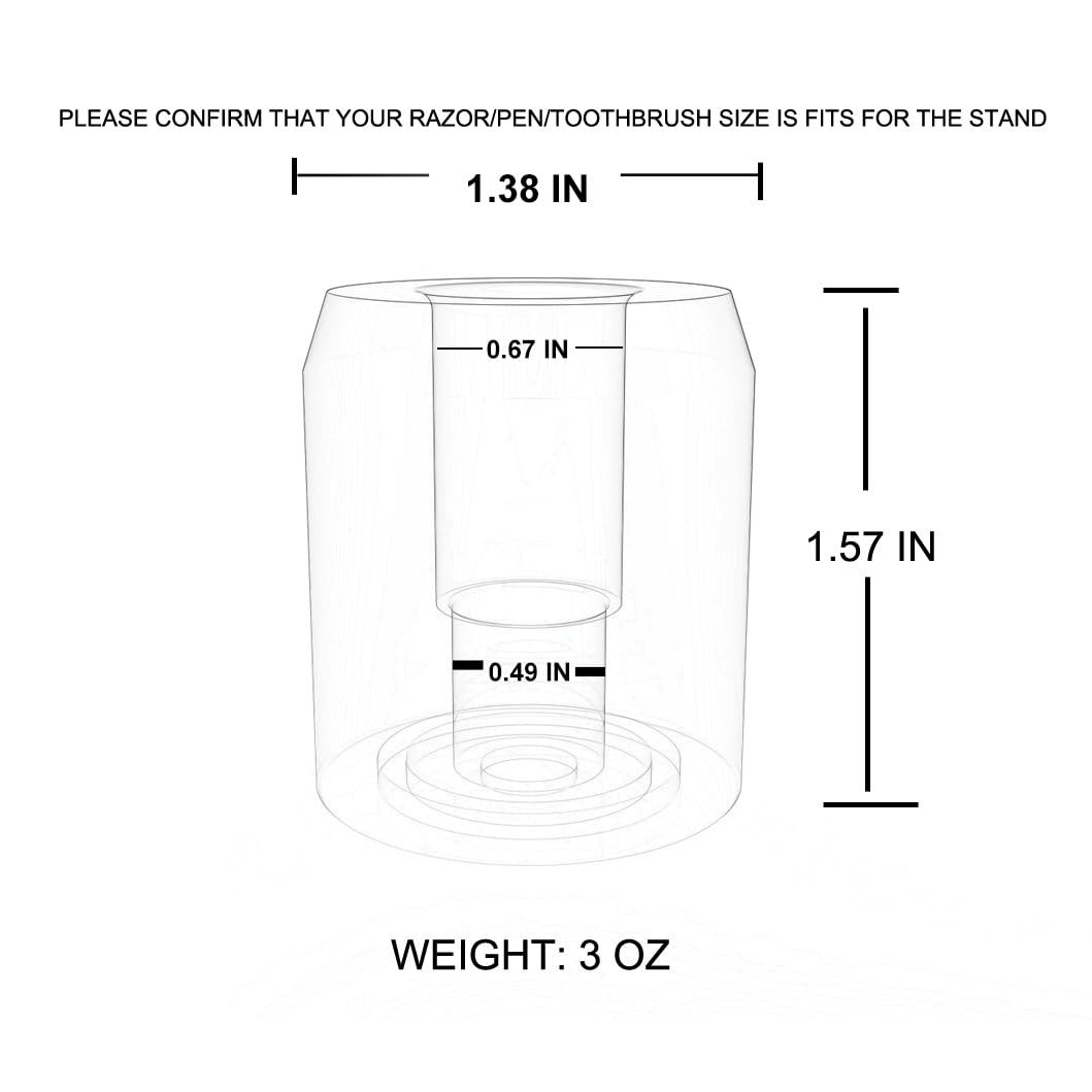DEDGE Safety Razor Alloy Stand-Razor Holder Stand-Double Edge Safety Razor Stand-Shaver Holder For Bathroom Accessory-Opening dimension is 1.7cm/0.67"