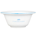 Fendrihan Porcelain Shaving Bowl, Hand-Painted Light Blue Rim
