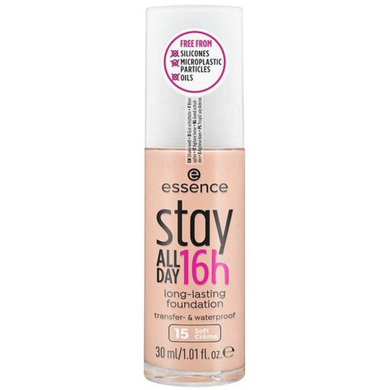 Essence Stay All Day 16h Long-Lasting Face Foundation, 15W Soft Creme - Made in Italy [Italian Import]