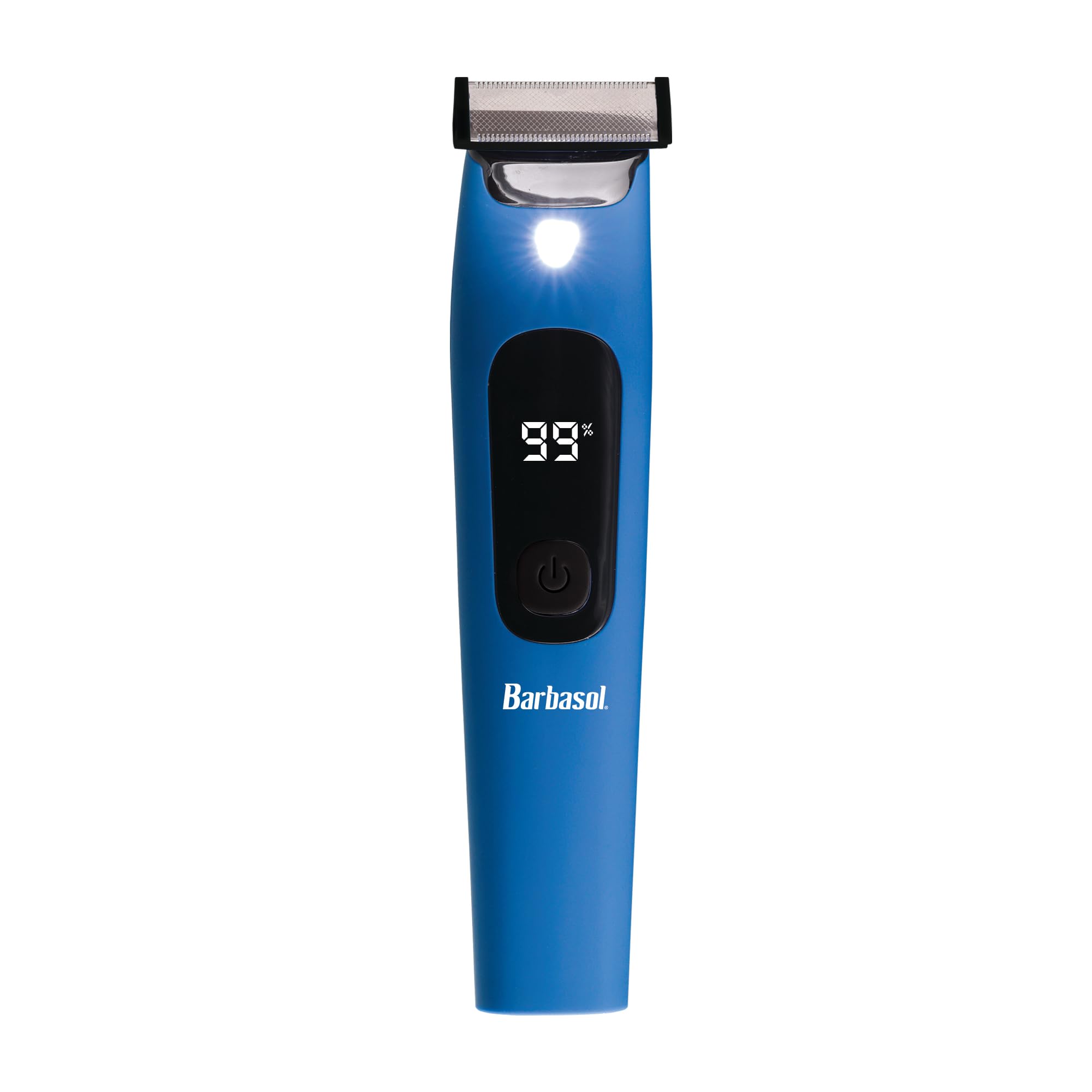 Barbasol Face and Body Shaver, Hybrid Face and Body Single Blade Shaver, Rechargeable with a 2 Hour Run Time, Wet or Dry Shave, LED Screen, Built in Light, Stainless Steel