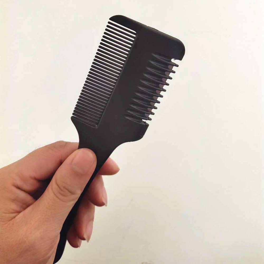 3 Pcs Hair Cutting Combs with Extra 3 Replacement Razors, MSDADA Double Edge Razor Comb for Thin and Thick Hair Trimming and Thinning