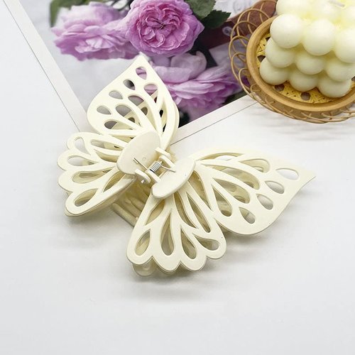 QTMY 3 Pack Large Butterfly Hair Claw Clips for Styling,Decorative Fancy Hair Clips for Girls Women