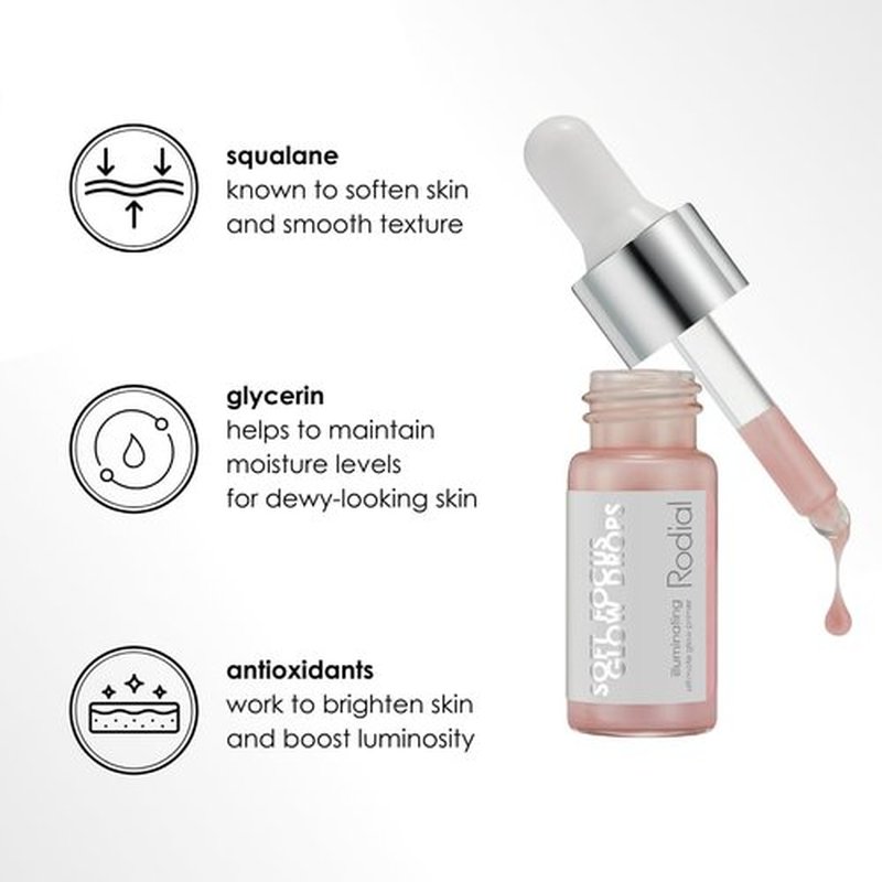 Skiennix Soft Focus Glow Booster Drops - Illuminating Skin Serum with Glycerin & Antioxidants | Weightless Dewy Makeup Base
