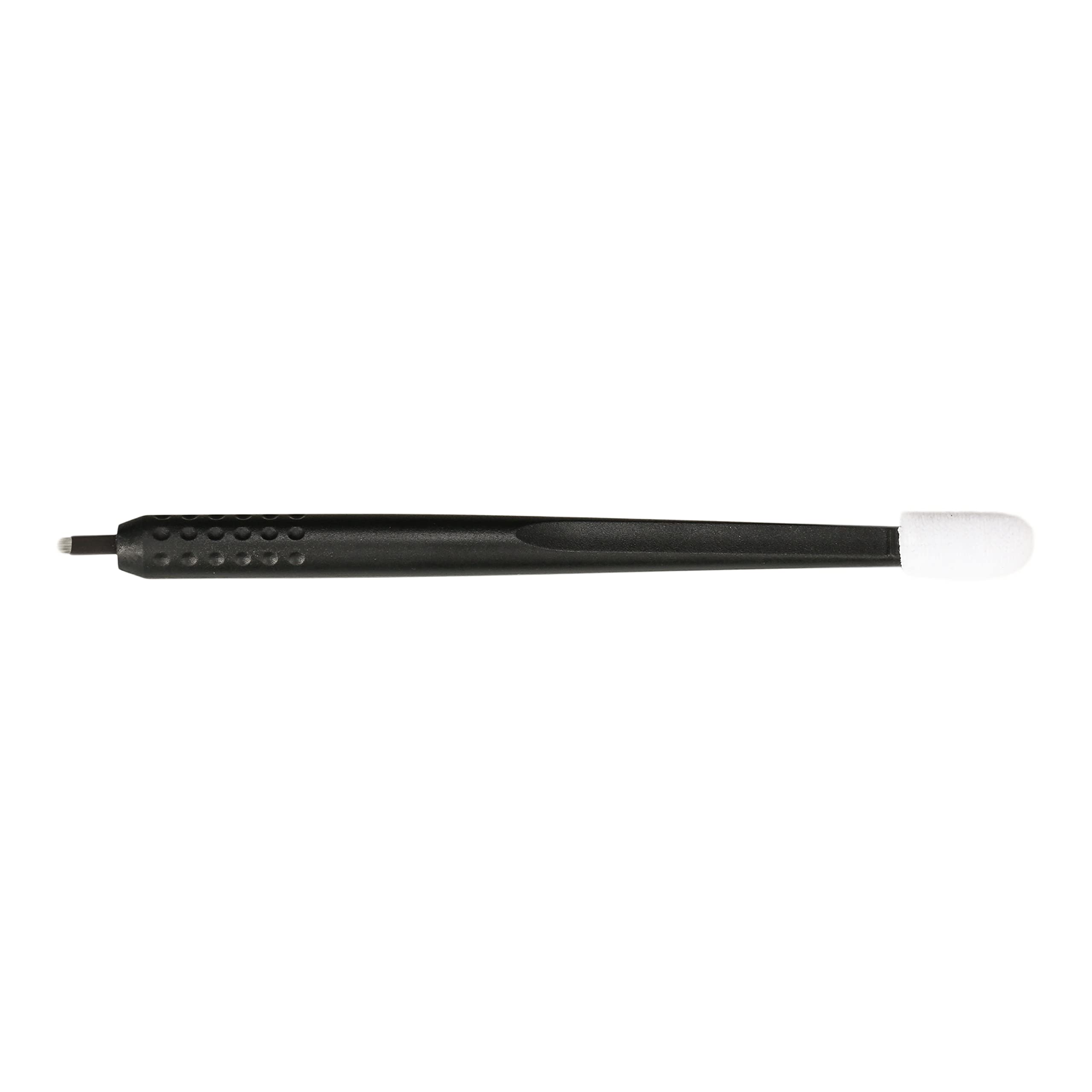 PACK OF 10 - Mellie Microblading Disposable Microblading Pen with Pigment Sponge Disposable Tool For Creating Eyebrows Microblading Supplies (Black, U18 .18mm)