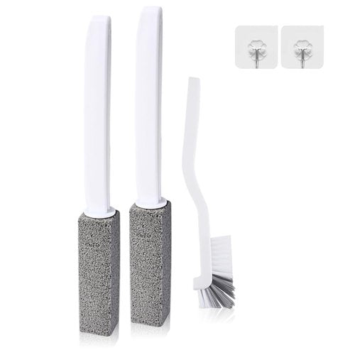 2 Pack Pumice Stone Toilet Bowl Cleaner with Handle, Pumice Stone Toilet Brush for Cleaning Limescale Deposits, Hard Water Stains on Toilets, Grills, Tiles