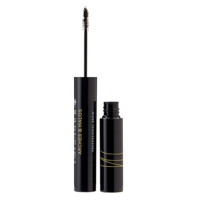 Arches and Halos Microfiber Tinted Brow Mousse - Richly Pigmented Eyebrow Shaper - Water Resistant Filler Pen - Vegan - Dark Brown - 0.11 oz