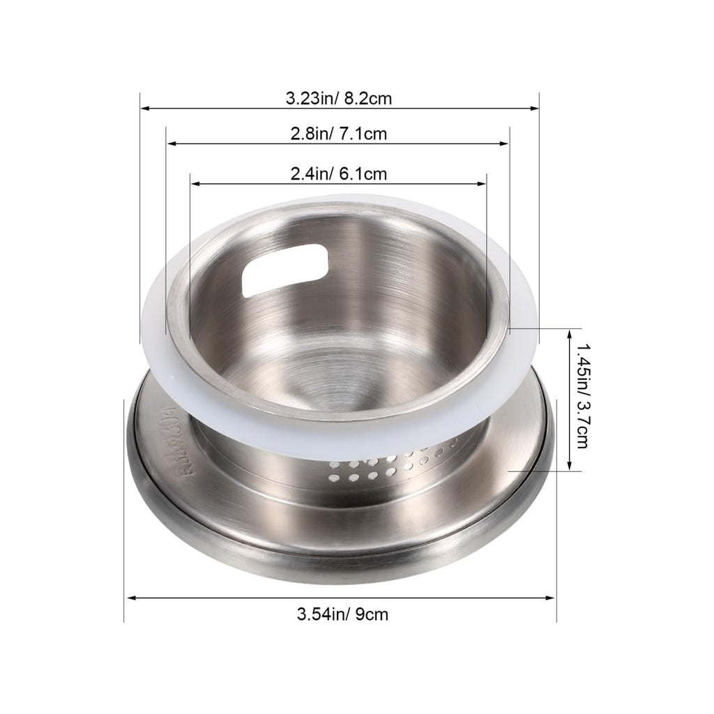 Housoutil Stainless Steel Carafe Lid Replacement for Glass Water Pitcher Leak-Resistant Cover with Dual Drain for Cold Beverage and Tea Pitchers