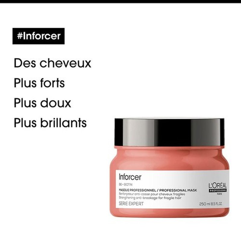 L'Oréal Professionnel Paris Inforcer Mask - Strengthens Weak Hair & Prevents Breakage | With Biotin & Vitamin B6
