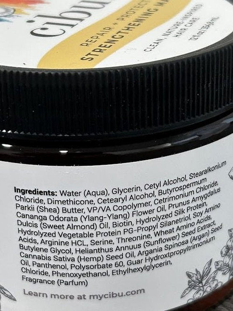 CIBU Repair Strengthening Mask - Hydrating for Damaged Hair - Keratin and Almond Moisture Hair Mask - 12oz