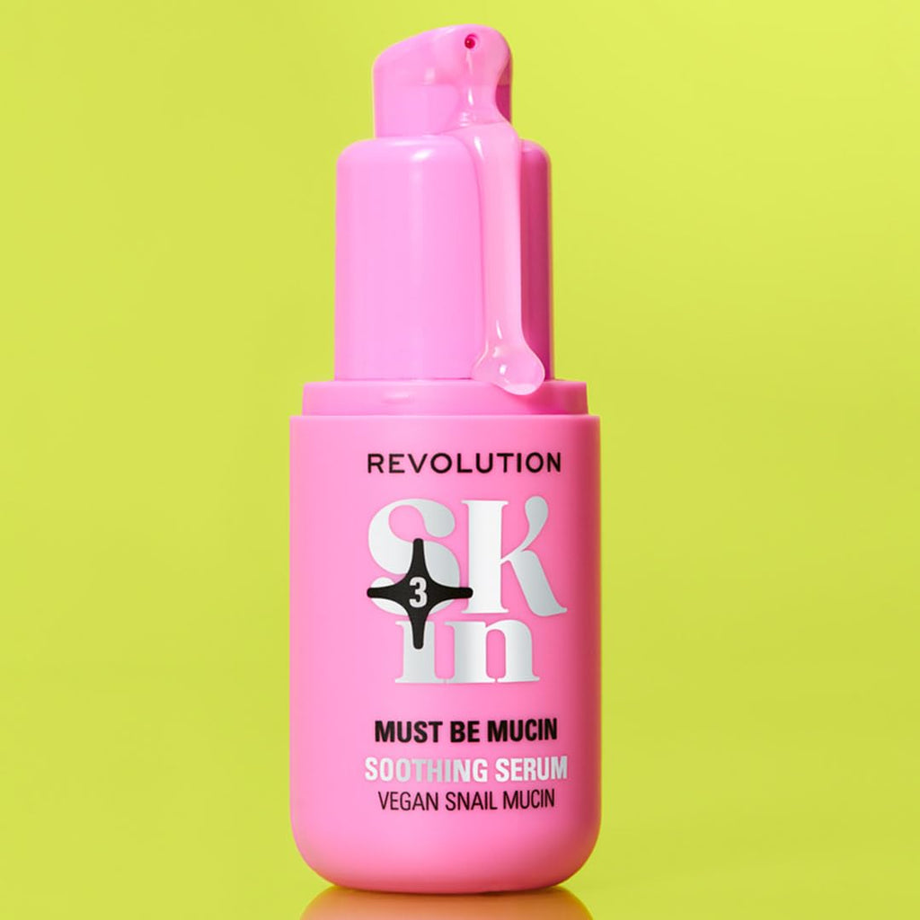 Revolution Skin, Must Be Mucin Vegan Snail Mucin Soothing Serum, Hydrates & Plumps Face & Skin, Vegan & Cruelty-Free, 1.01 fl oz