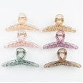 6pcs Large 4.7inch Acrylic Jelly Hair Claws for Women - Strong Hold Clips for Thick, Curly & Thin Hair, Wonderful Gift, Super Cute Colors