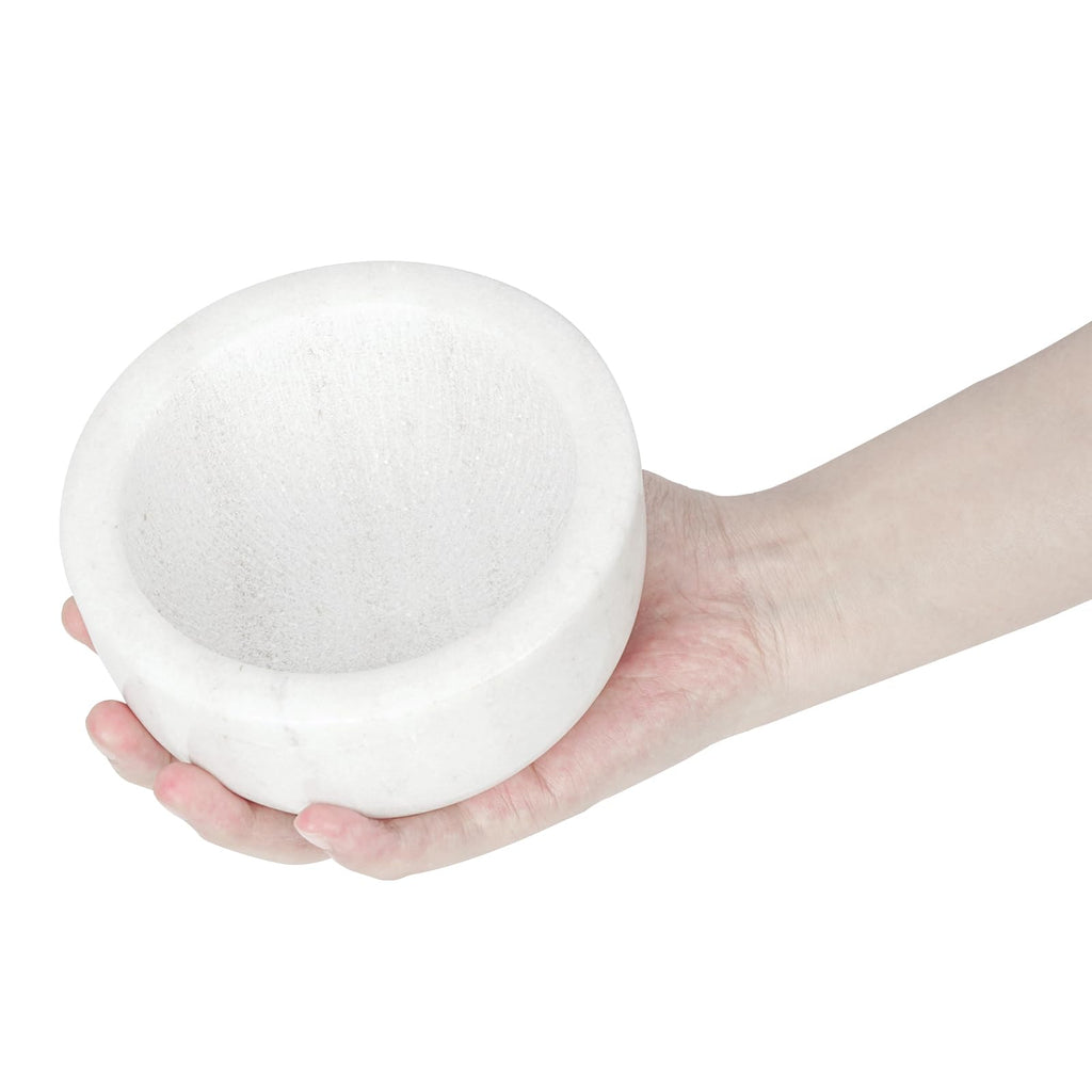 Linkidea Marble Shaving Bowl, Natural Stone Lather Cup with Textured Interior for Rich Foam, Heat Retaining Shave Mug for Wet Shaving Gift for Men (White)